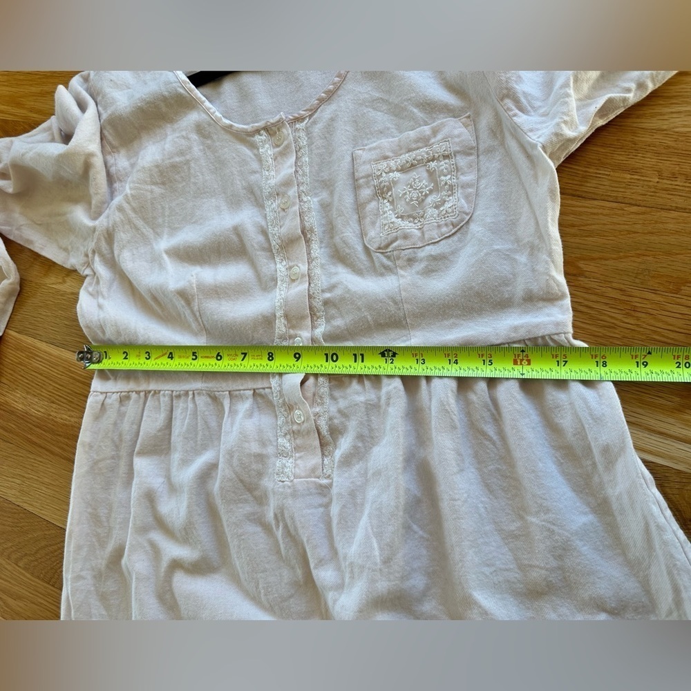 Vtg 70's Victoria's Secret Gold Crown Label Cotton Nightgown Cottagecore Sz L‌‌ - Picture 4 of 12